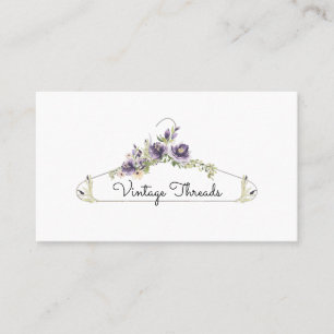 Clothing Boutique Logotyp för Blommigt Clothes H Visitkort