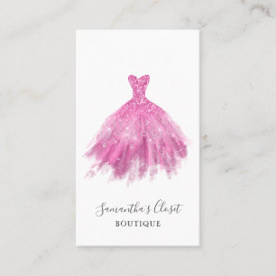 Clothing Boutique Ro Rosa Glitter Visitkort
