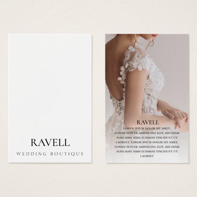 Clothing brand with photo Business Card Visitkort (Framsida & baksida)