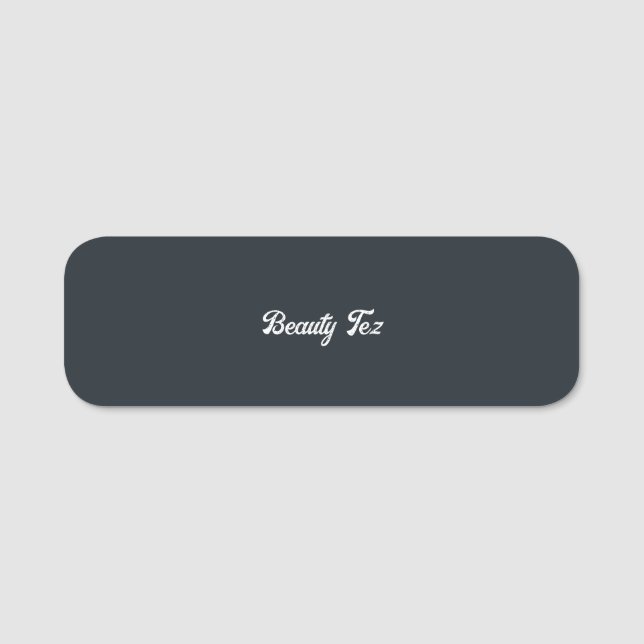 Clothing Business Typography Black White Grått Namnbricka (Framsida)