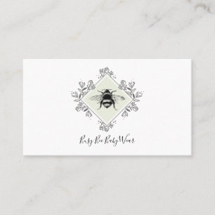 Clothing Designer Elegant Bee Blommigt Gräns Visitkort