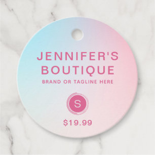Clothing Märkres Small Business Pastel Rosa Blue Gåvor Etiketter