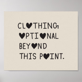 Clothing Optional Beyond This Point Poster
