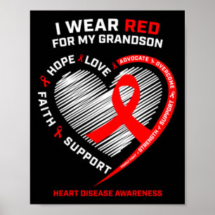 Clothing Products Red Grandson Heart Disease Medve Poster