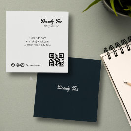 Clothing Store Black White Grått Grått QR-kod Fyrkantigt Visitkort