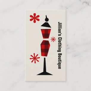 Clothing Store Boutique - Red & Black Play Visitkort