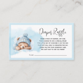 Cloud 9 Bear Baby Shower Diaper Raffcard Tilläggskort