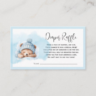 Cloud 9 Bear Baby Shower Diaper Raffcard Tilläggskort