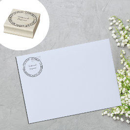 Cloud 9 Bröllop Möhippa Namn Round Returadress Stämpel