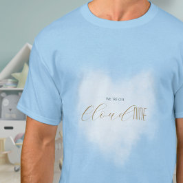 Cloud 9 Celestial Blå Babyfirande Pappa Familj T Shirt