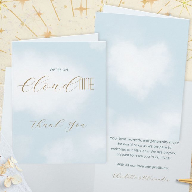 Cloud 9 Celestial Blue Barnfest Tack Kort (Cloud 9 Celestial Blue Baby Shower Thank You Card ©Susanne Sachers - Sunny Mind 🌞)