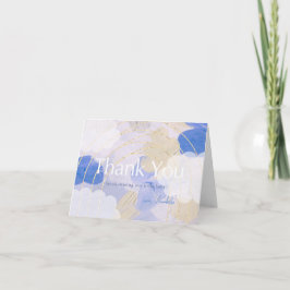 Cloud 9 Gouache Paint Push Stroke Baby Shower Tack Kort