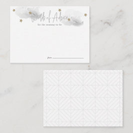 Cloud 9 Grått Baby Shower Advice Tilläggskort