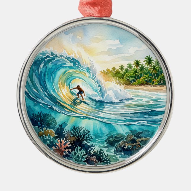 Cloud 9 Surf Break Julgransprydnad Metall (Framsidan)