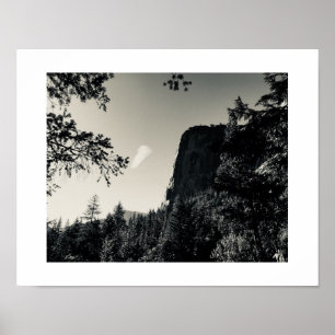 Cloud and Sten Yosemite Black and White Poster