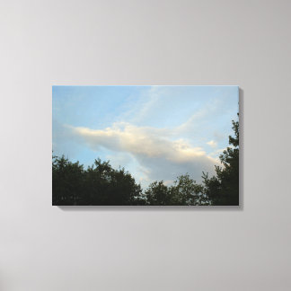 Cloud Angel som flyger genom Himlar - Larg Canvas