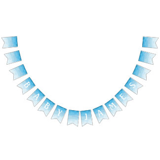 Cloud Baby Shower Bunting Flaggor