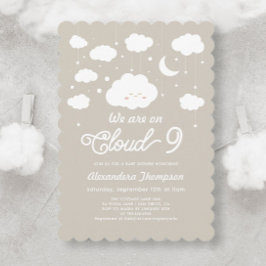 Cloud Baby Shower Inbjudningar