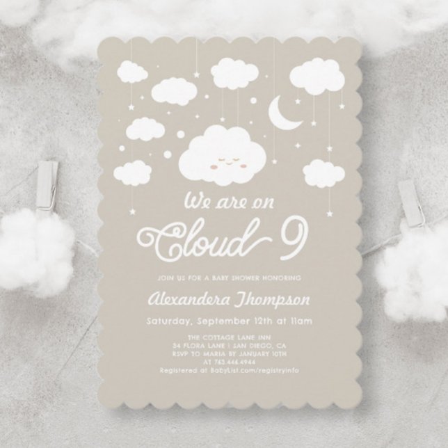 Cloud Baby Shower Inbjudningar (Skapare uppladdad)
