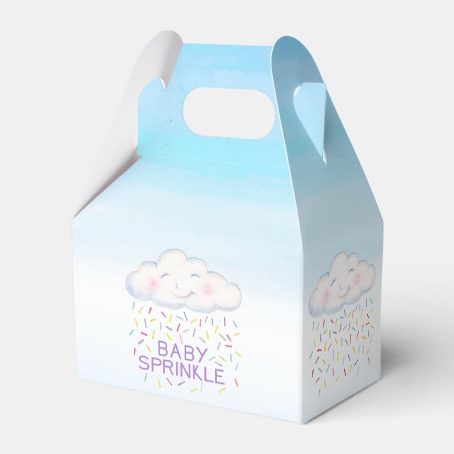 Cloud baby sprinkle Blue Vattencolor tack Presentaskar (Baksidan Sidan)
