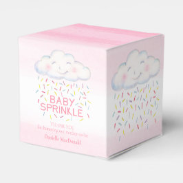 Cloud baby sprinkle rosa vattencolor tack presentaskar