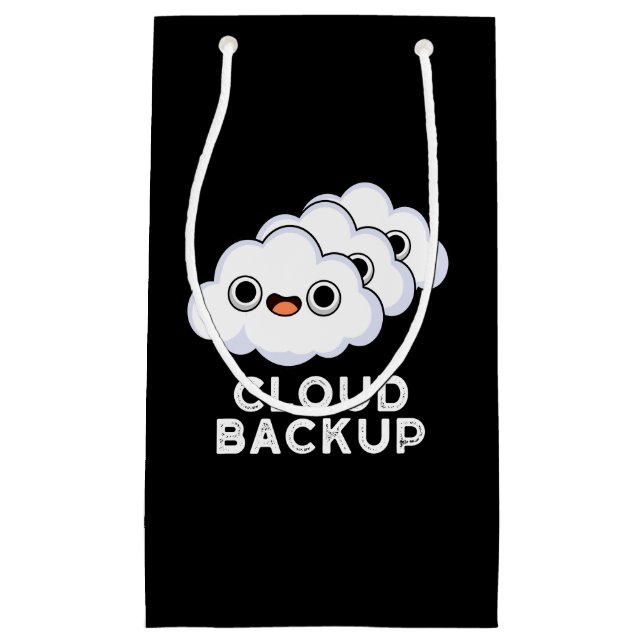 Cloud Backup Funny Computer Weather Pun Mörk BG (Framsidan)