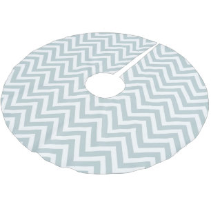 Cloud Blue Chevron Rand Julgransmatta Borstad Polyester