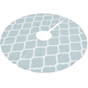 Cloud Blue Moroccan Quatrefoil Julgransmatta Borstad Polyester