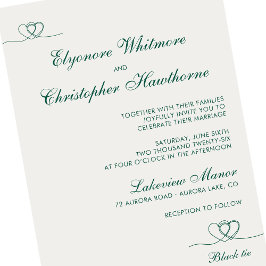 Cloud Bold Teal Modern Chic Mix and Match Wedding Inbjudningar