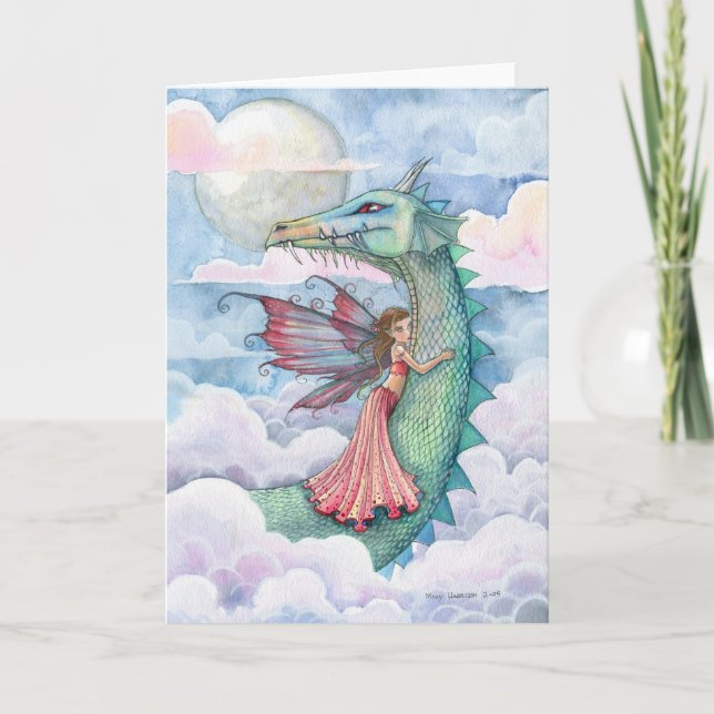 Cloud Busting Fairy Dragon Card av Molly Harrison Kort (Framsida)