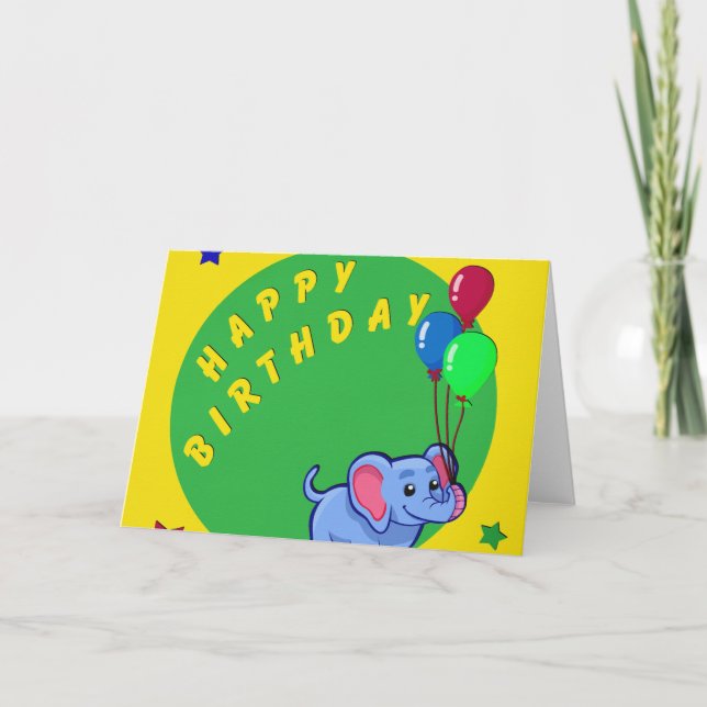 Cloud Card grattis på födelsedagen Ord Kort (Framsida)
