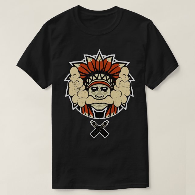 Cloud Chaser Vaping Native American T Shirt (Design framsida)