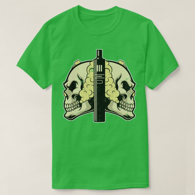 Cloud Chaser Vaping Skull T Shirt (Design framsida)