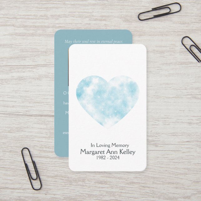 Cloud Christian Photo Prayer Card Visitkort (Fram/Back In Situ)