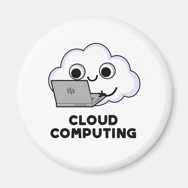 Cloud Computing Funny Computer Weather Pun Magnet (Framsidan)