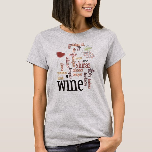 Cloud Design vin Ord T-shirt (Framsida)
