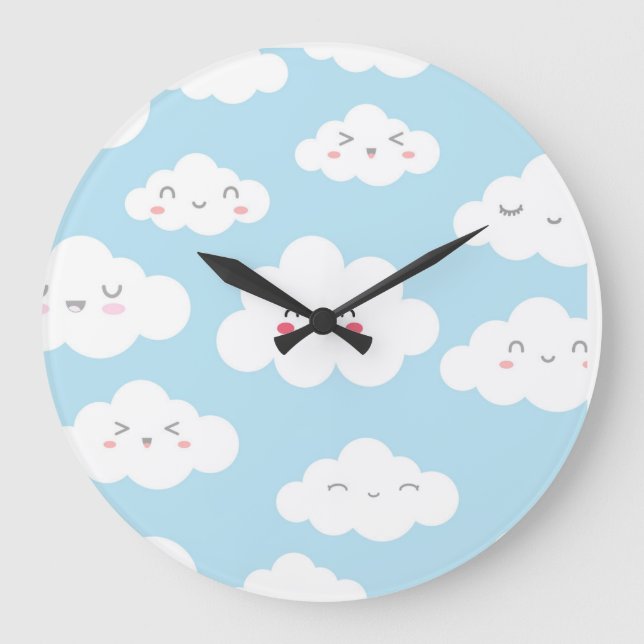 Cloud Dream Wall Clock Stor Klocka (Framsida)