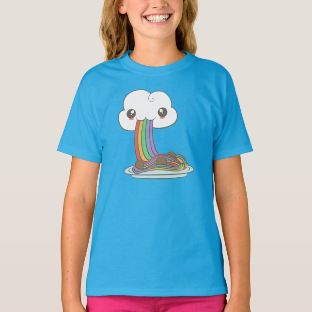 Cloud Eats Rainbow Spaghetti Tröja (Framsida)