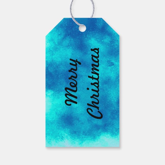 Cloud Effect – Blue Gift Tags  Presentetikett (Baksidan)