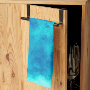 Cloud Effect Blue Tea Towel Kökshandduk
