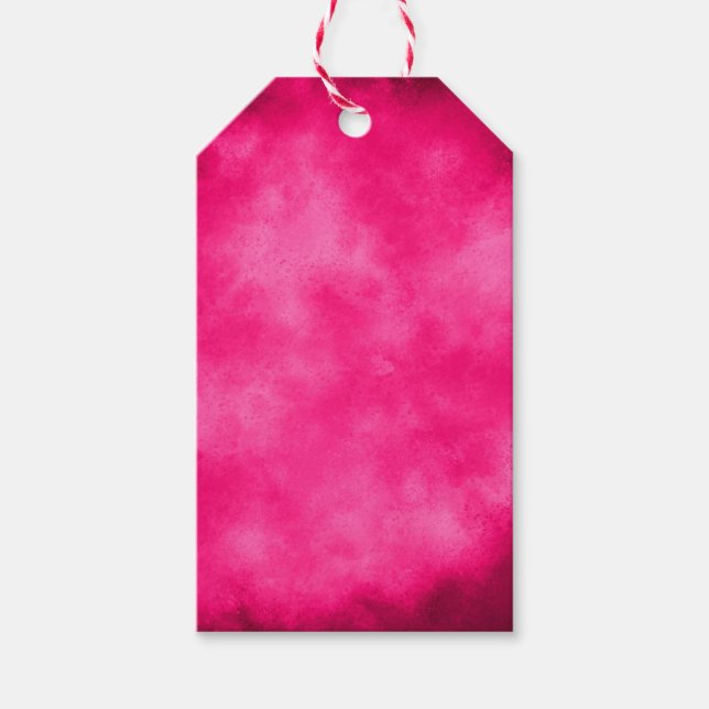 Cloud Effect – Pink Gift Tags  Presentetikett (Framsidan)
