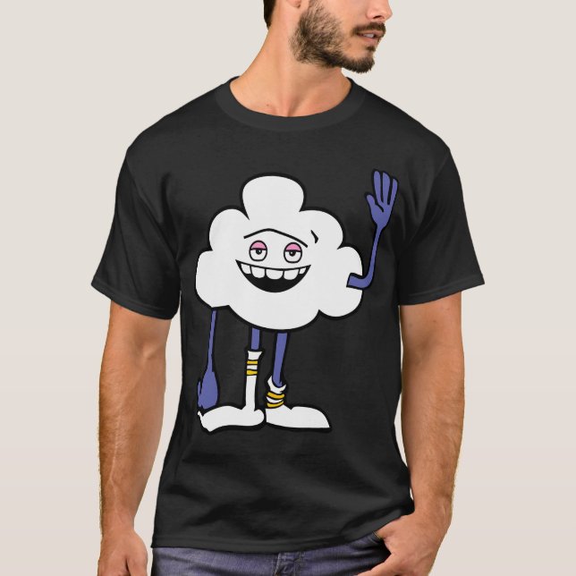 Cloud Guy förargar design T Shirt (Framsida)
