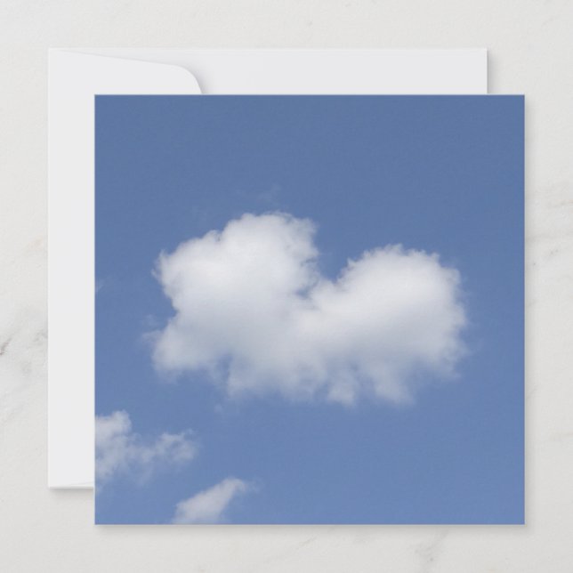 Cloud Heart-platta kort (Framsida)