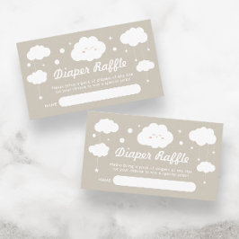 Cloud Heaven Sent Baby Shower Raffle Tilläggskort