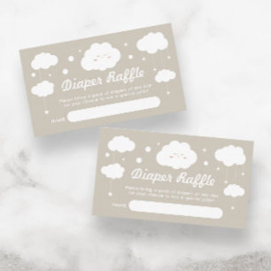 Cloud Heaven Sent Baby Shower Raffle Tilläggskort
