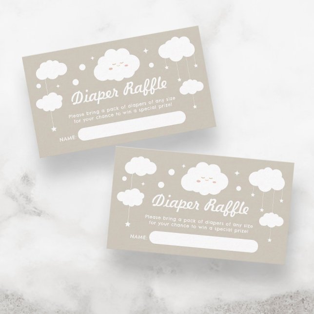 Cloud Heaven Sent Baby Shower Raffle Tilläggskort (Skapare uppladdad)
