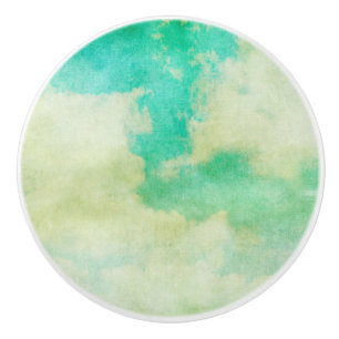 Cloud himmel målar vintage av teal kräm knopp