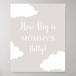 Cloud Hur stor är Mamma Belly-tecken Poster