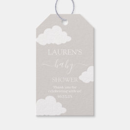 Cloud Minimalist Baby Shower Gift-Märkre Presentetikett
