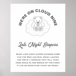 Cloud Niine Baby Shower Late Night Diables Poster